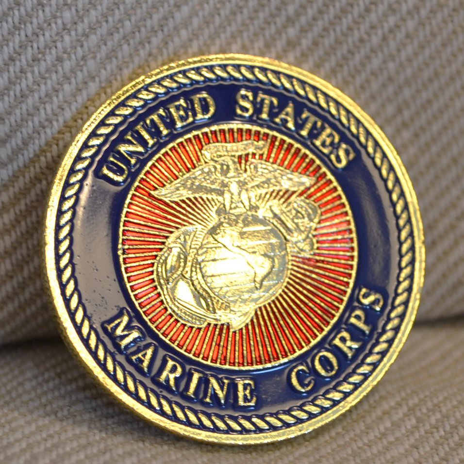 U.S Marine Corps "USMC Force Recon" Marinkår Mynt USA Guld P
