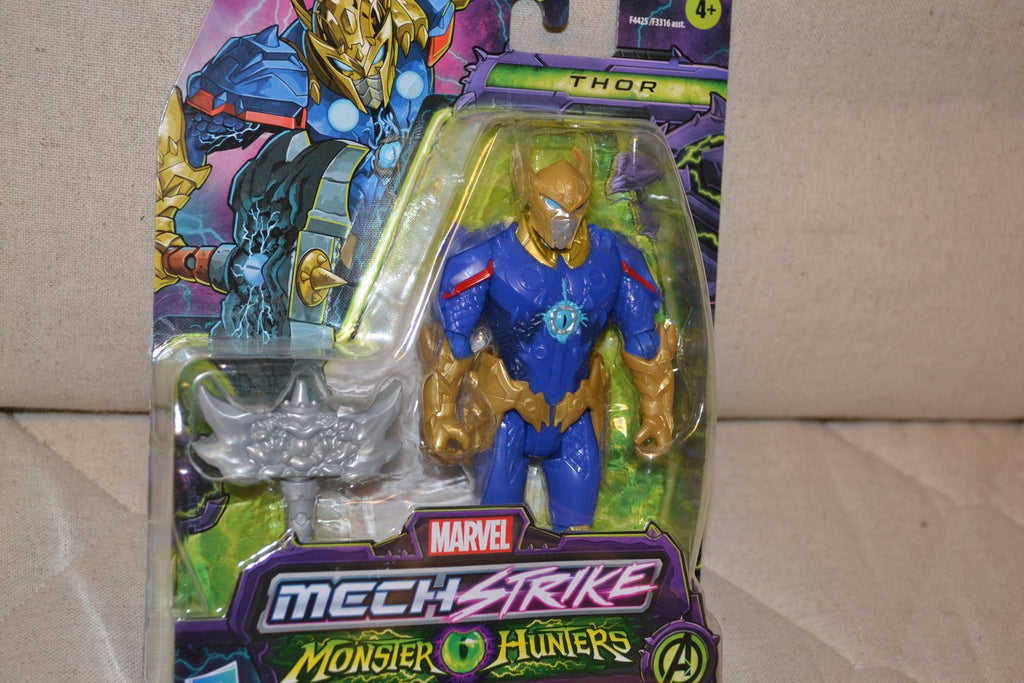 Thor Tor m. Hammare Marvel Figur 15cm Mechstrike Monster Hunters Hasbro Ny