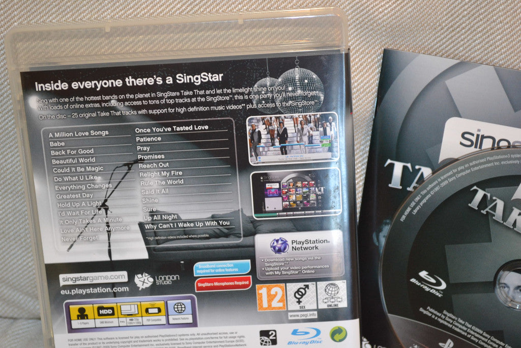 Singstar Take That PS3 Playstation 3 Komplett Nyskick