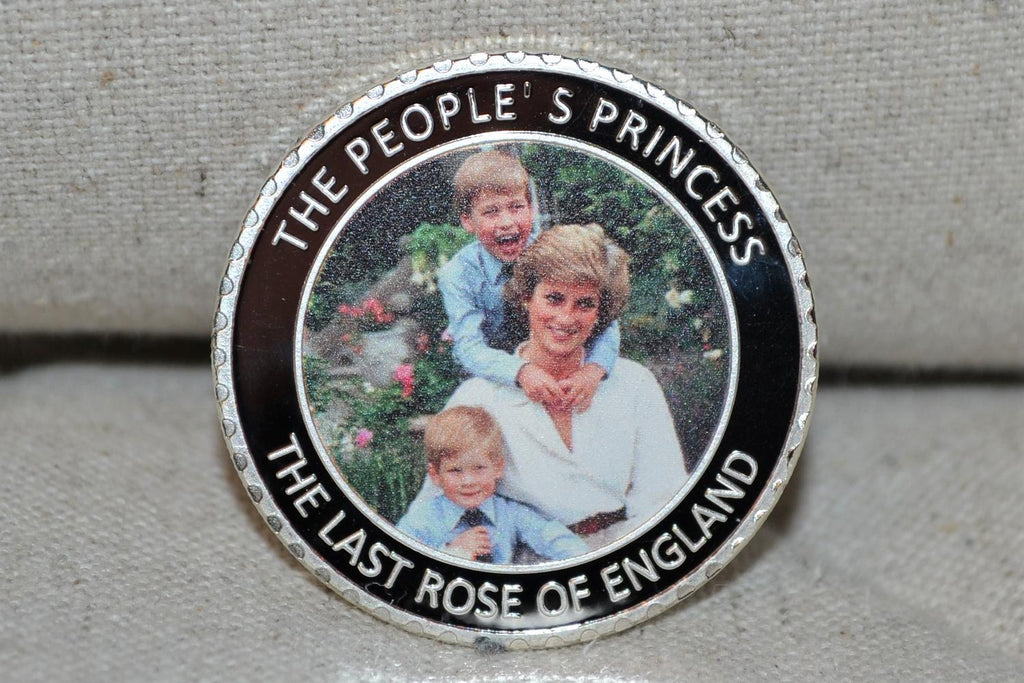 Princessan Diana m. Familj Mynt (Silver m. Färg) Plätering Ny