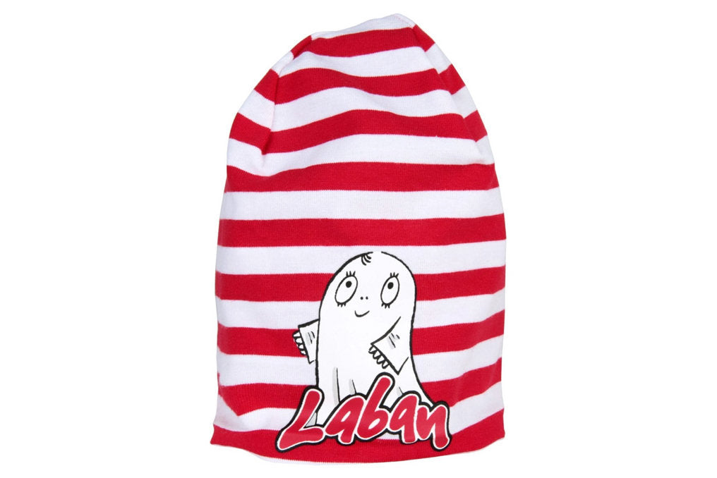 Laban Spöket Randig Mössa Röd (Strl. S) BARN Ny