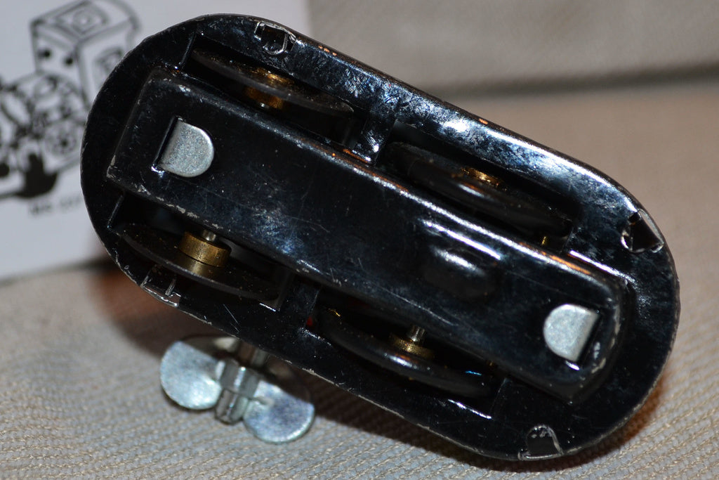 Windup Tåg Röd/Vit Plåtleksak m. Ask Vintage Stil Ny