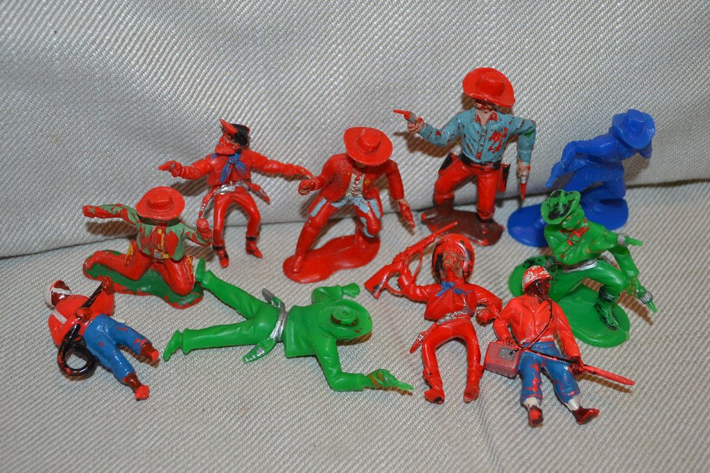 10st Äldre Cowboys England & W Germany 60-70tal OK Skick