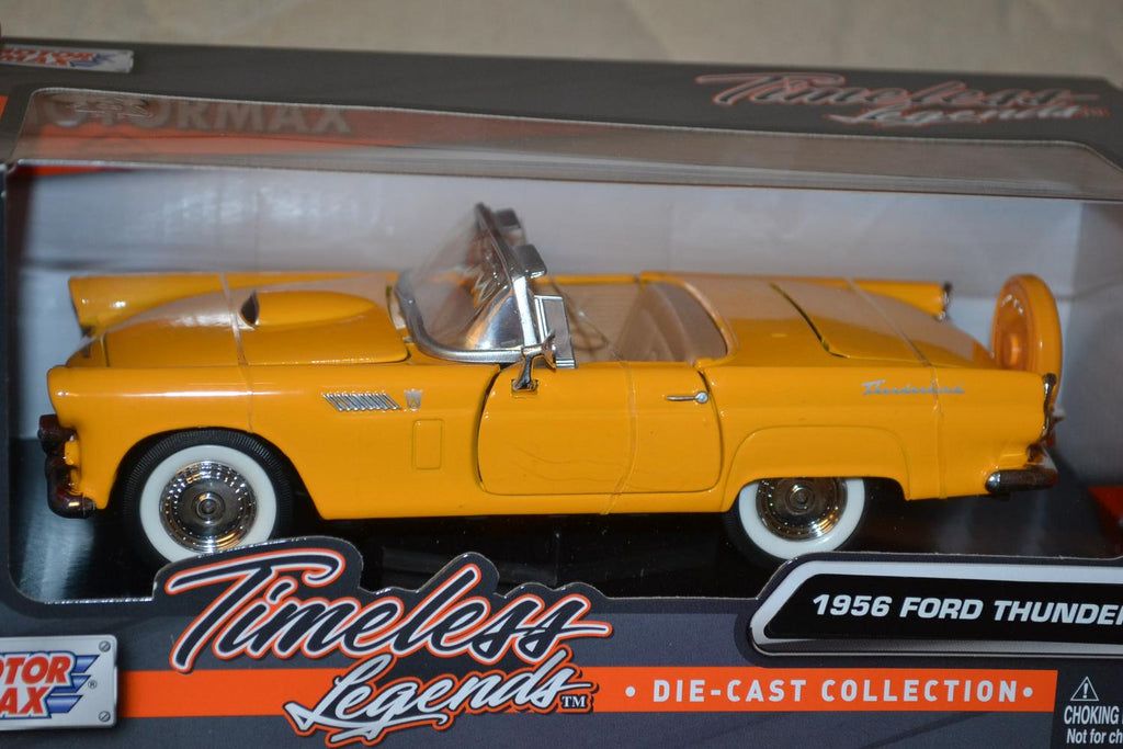 1956 Ford thunderbird Gul 1:24 Motormax 18cm Ny