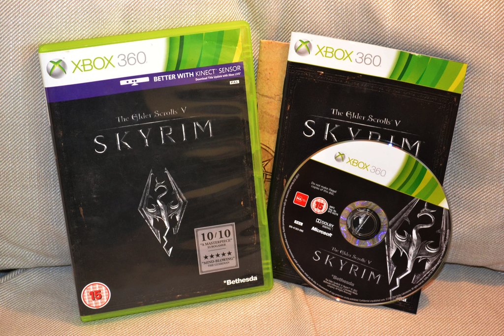 Elder Scrolls V: Skyrim + KARTA Xbox 360 Komplett Fint Skick
