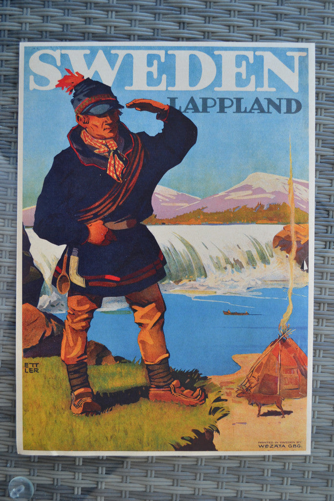 Lappland m. Same - Sweden/Sverige Reklam (Äldre Typ) Poster