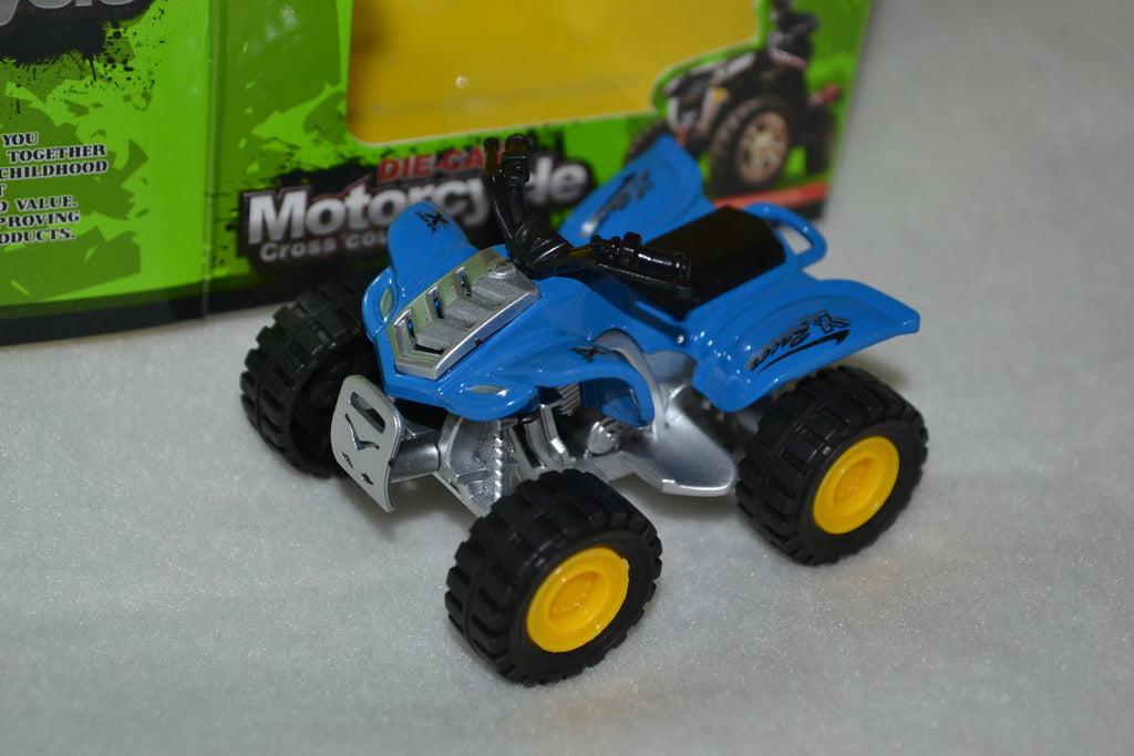 Blå Fyrhjuling ATV 6cm Ca 1:32 (Pullback) Ny
