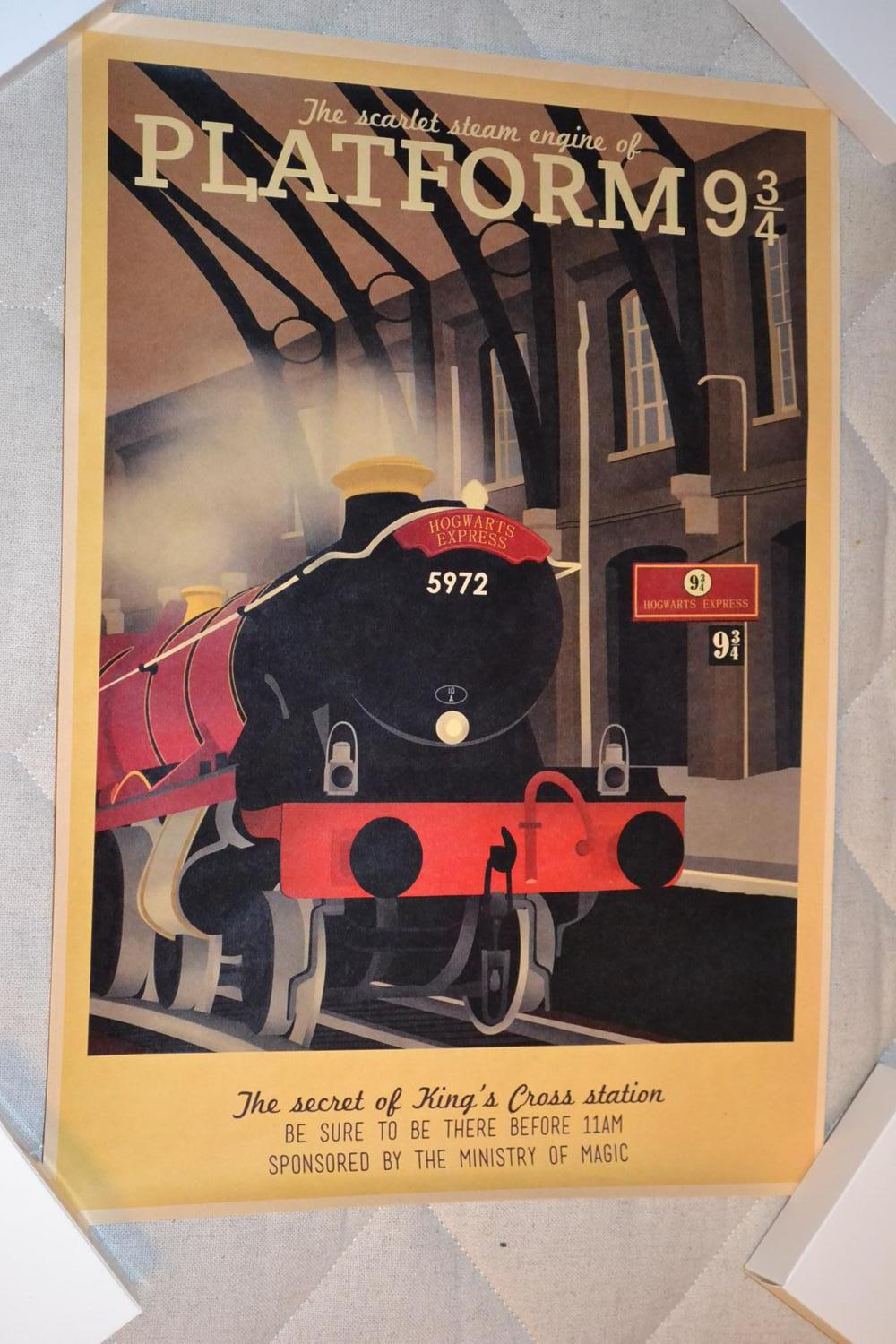 Platform 9 3/4 Harry Potter Tåg Resa Poster Affisch 42*30cm Ny