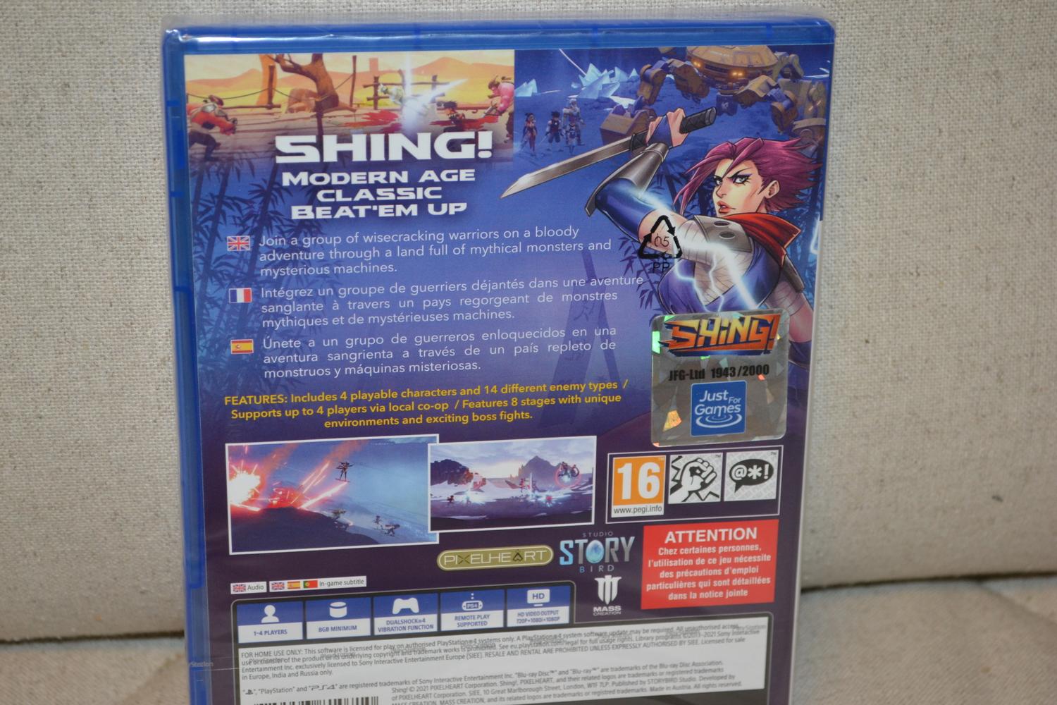 Shing! PS4 Playstation 4 Shing Ny