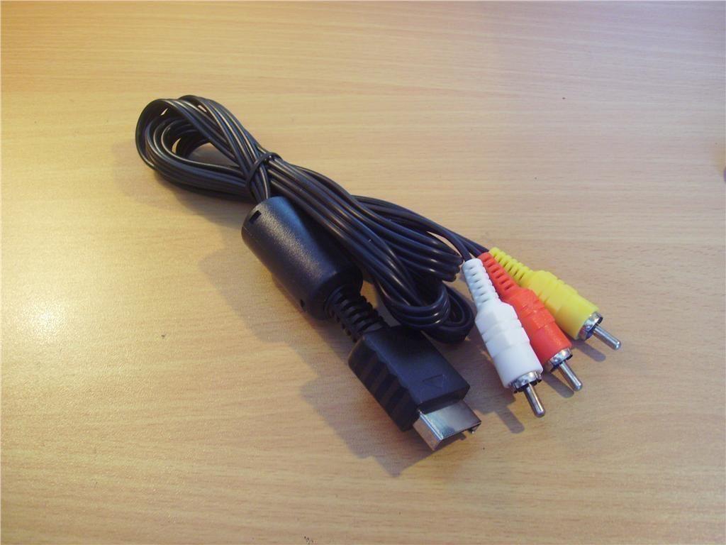 Playstation AV Video kabel PS2 PS1 PS3 1 2 3 (1,8meter) Ny