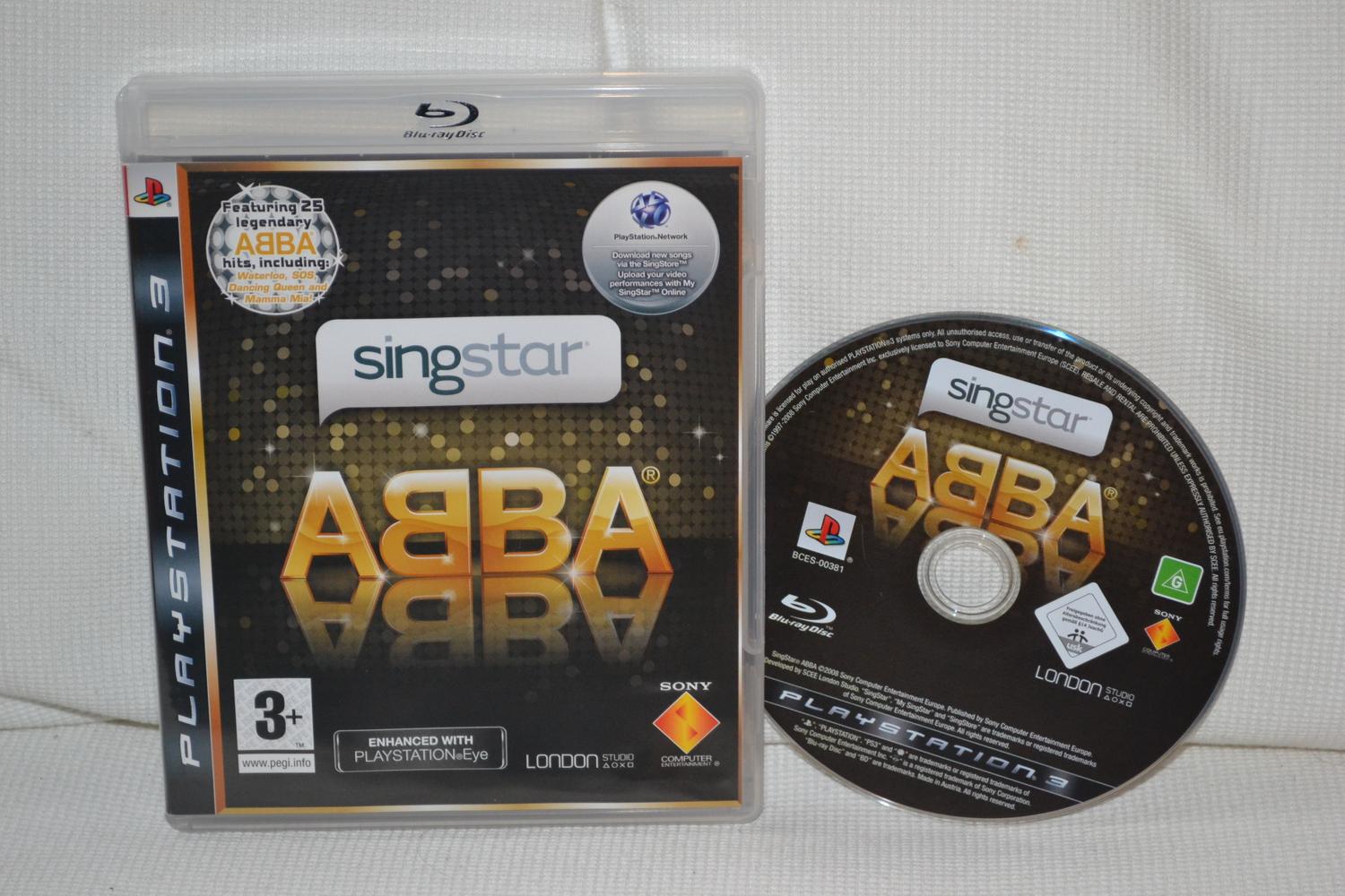 SingStar ABBA PS3 Playstation 3 (Utan Manual) Fint Skick