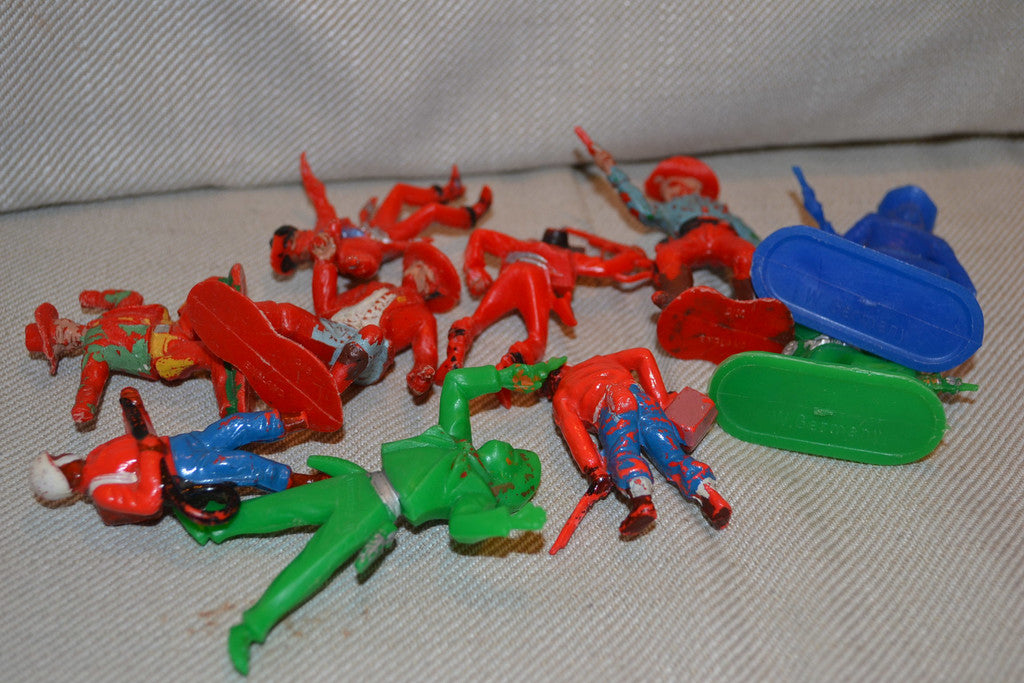 10st Äldre Cowboys England & W Germany 60-70tal OK Skick