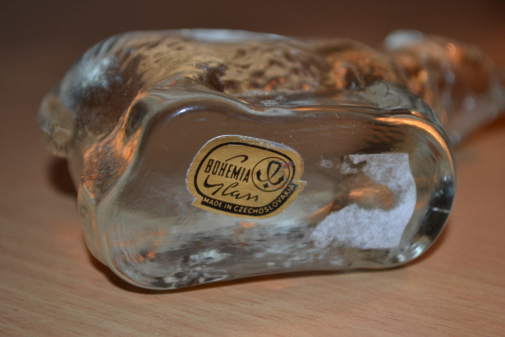 Björn Kristall Bohemia genomskinlig Pappersvikt Kristall Glas Ny