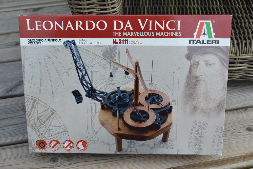 Leonardo Da Vinci: Pendelum Clock, Klocka (Plastbyggsats) Ny