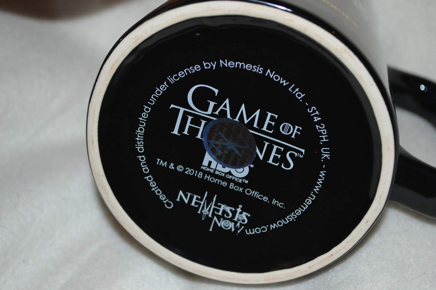 Logo m. Huse (Targaryen, Stark mfl) Game of Thrones Mugg Keramik Kopp 14cm Ny