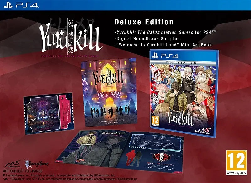Yurukill: The Calumniation Games Deluxe Edition PS4 (Art book) Ny