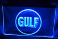 Gulf Blå LED Reklamskylt Skylt Logo Ny