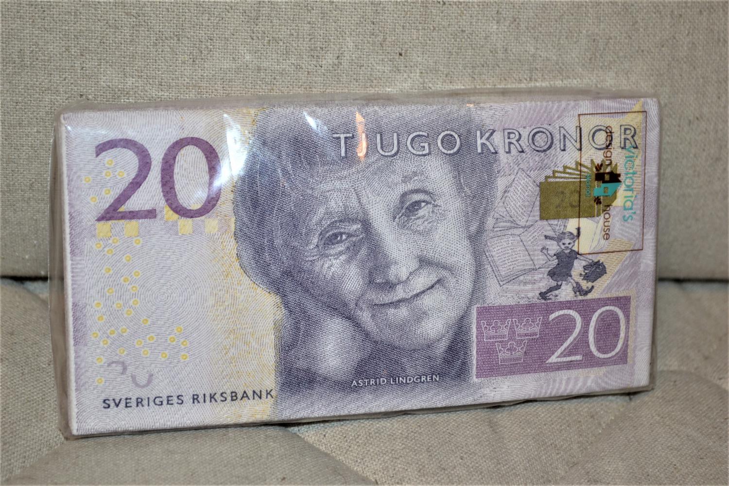 20 kr servetter 10st 20kr Astrid Lindgren Pengar Låtsas Ny 16,5*8,5cm Ny