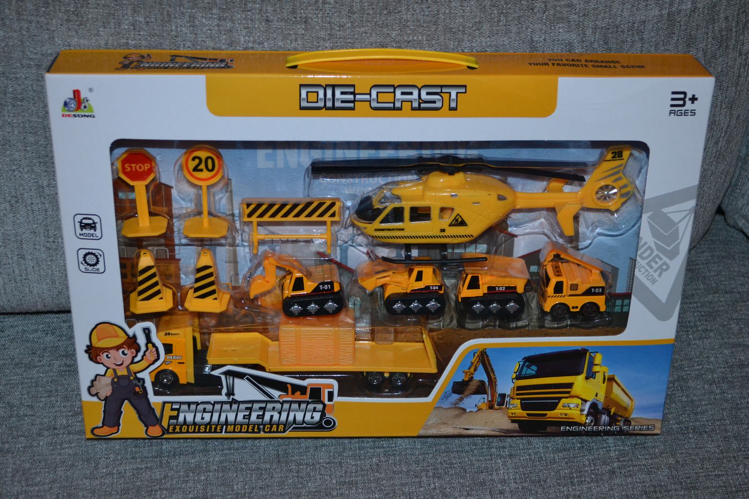 Byggarbetsplats Leksaksbilar Set 5-20cm Ny