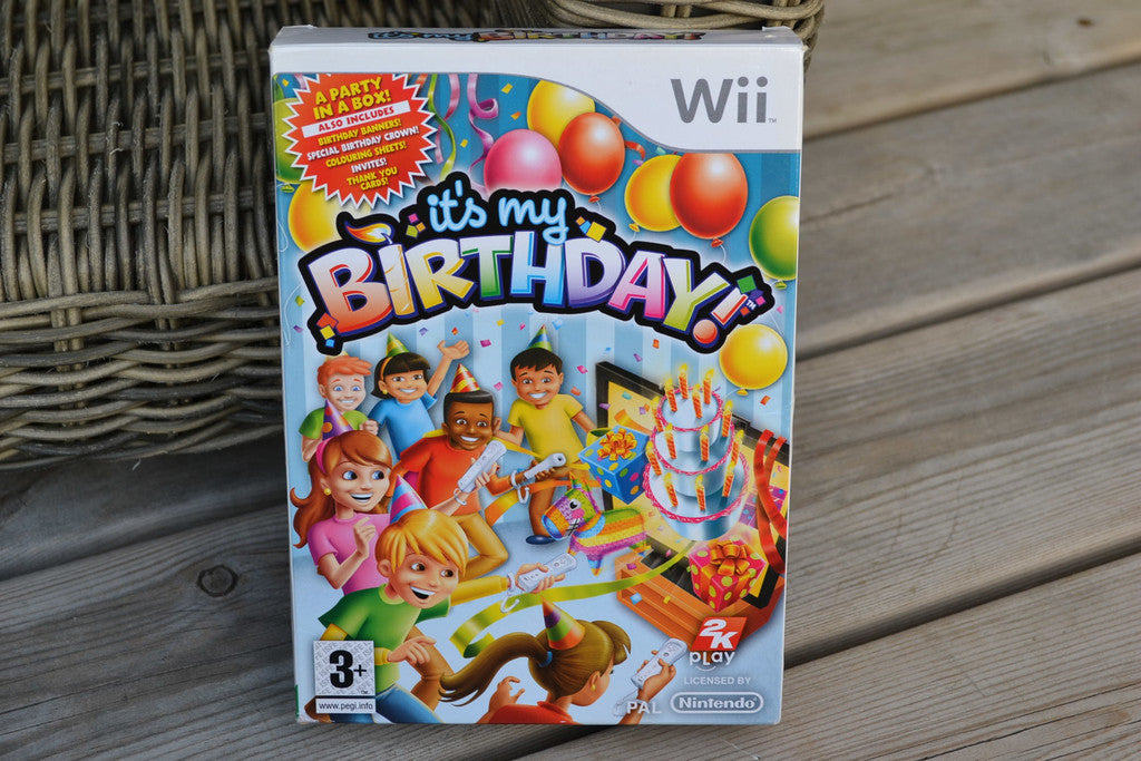 It's My Birthday Wii Nintendo Komplett m. Kort, Krona, Färgb