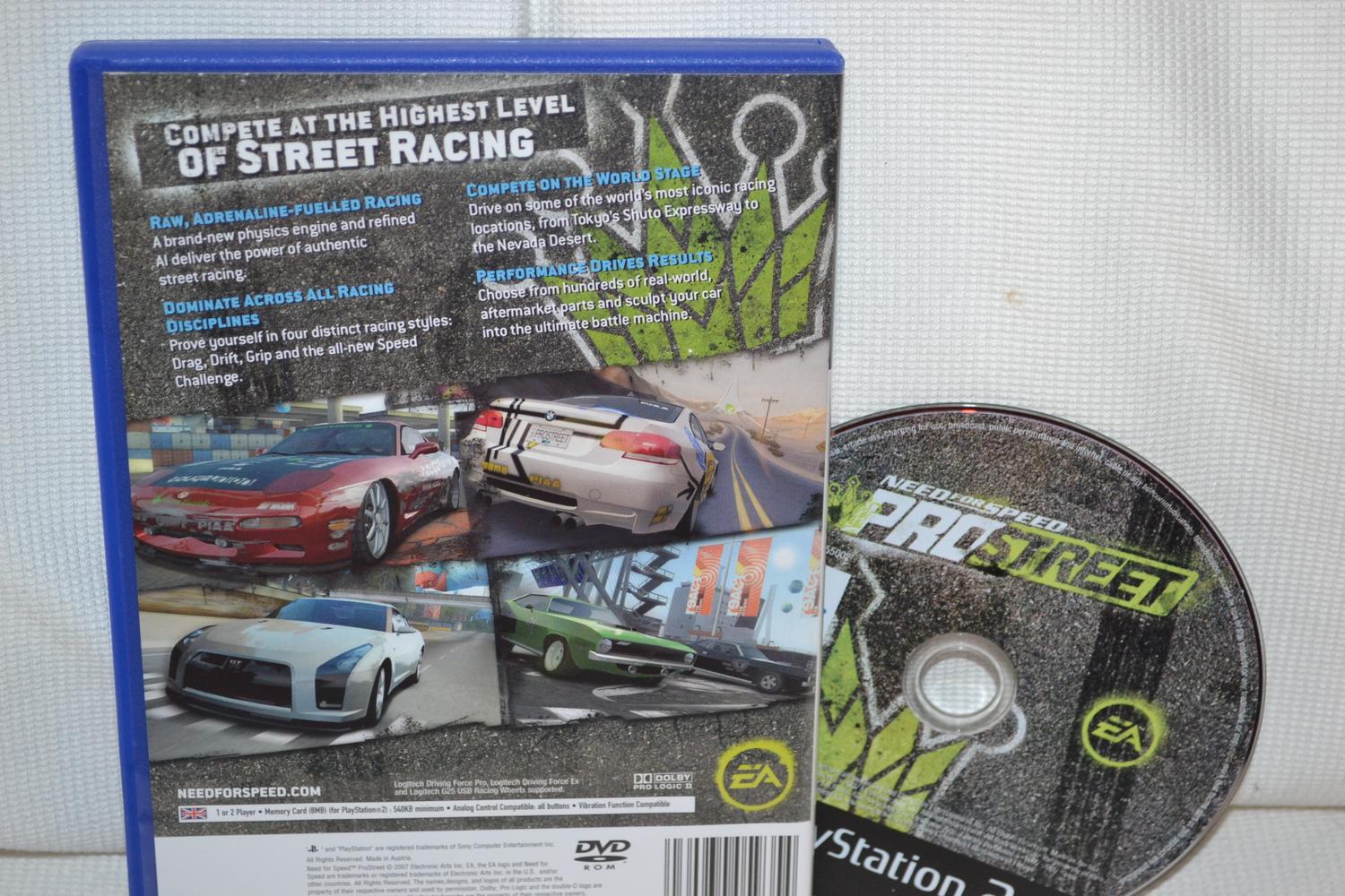 Need for Speed: ProStreet PS2 Playstation 2 (Utan Manual) Fint Skick