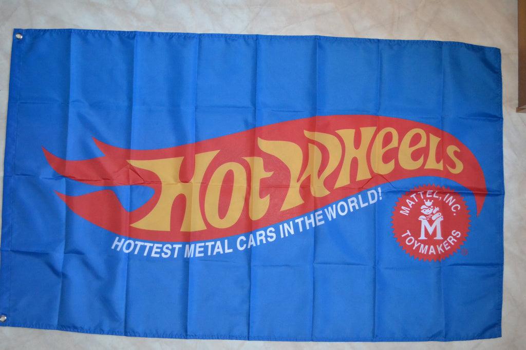 Hot Wheels Blå Logo Flagga 90*150cm Ny