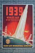 1939 World's Fair, San Francisco Reklam Poster Affisch 42*30