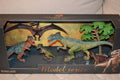 Stort Set 5st Dinosaurier & Växt Velociraptor Animal Universe 23cm Ny