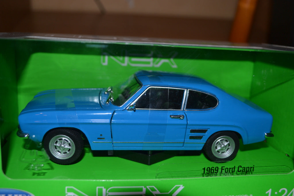 Ford Capri 1969 Blå 1:24 Welly Ny