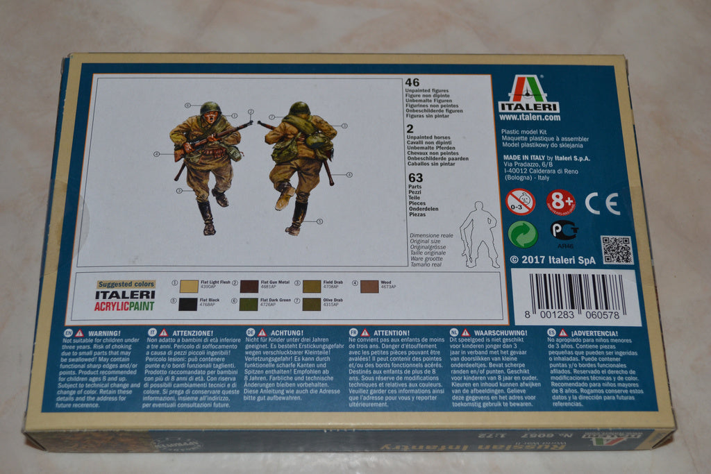 Russian Infantry (Andra Världskriget) 1:72 Italeri 6057 Ny