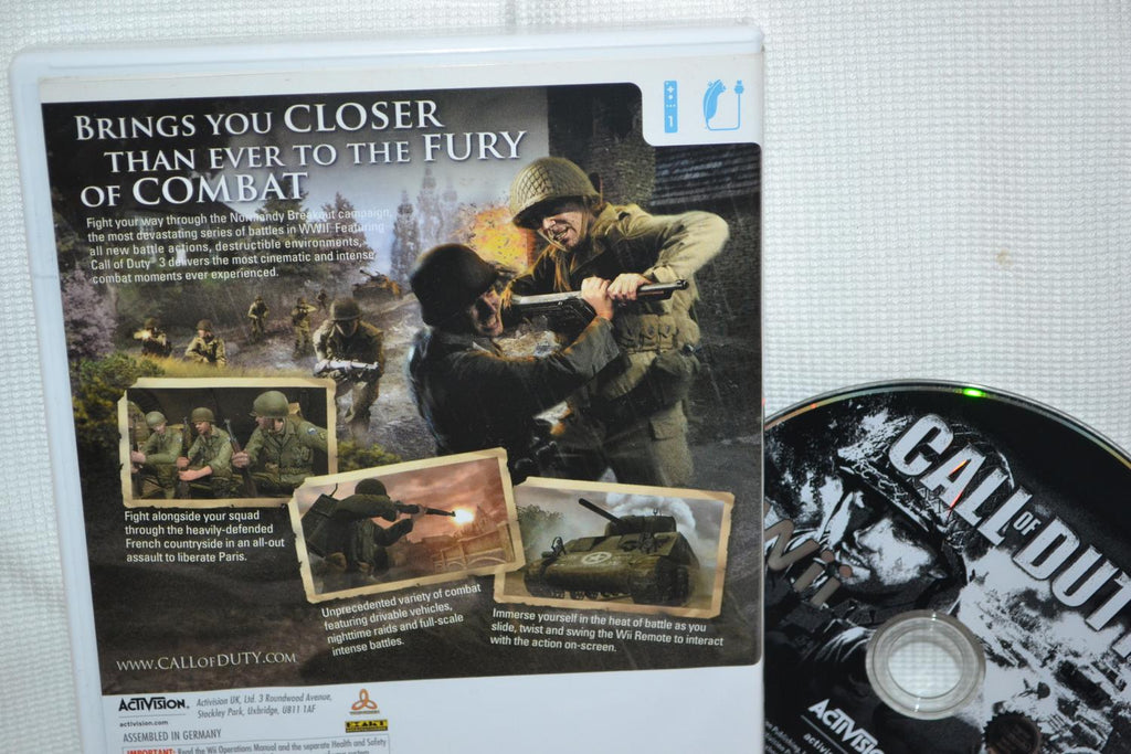 Call of Duty 3 Wii Nintendo (Utan Manual) Fint Skick
