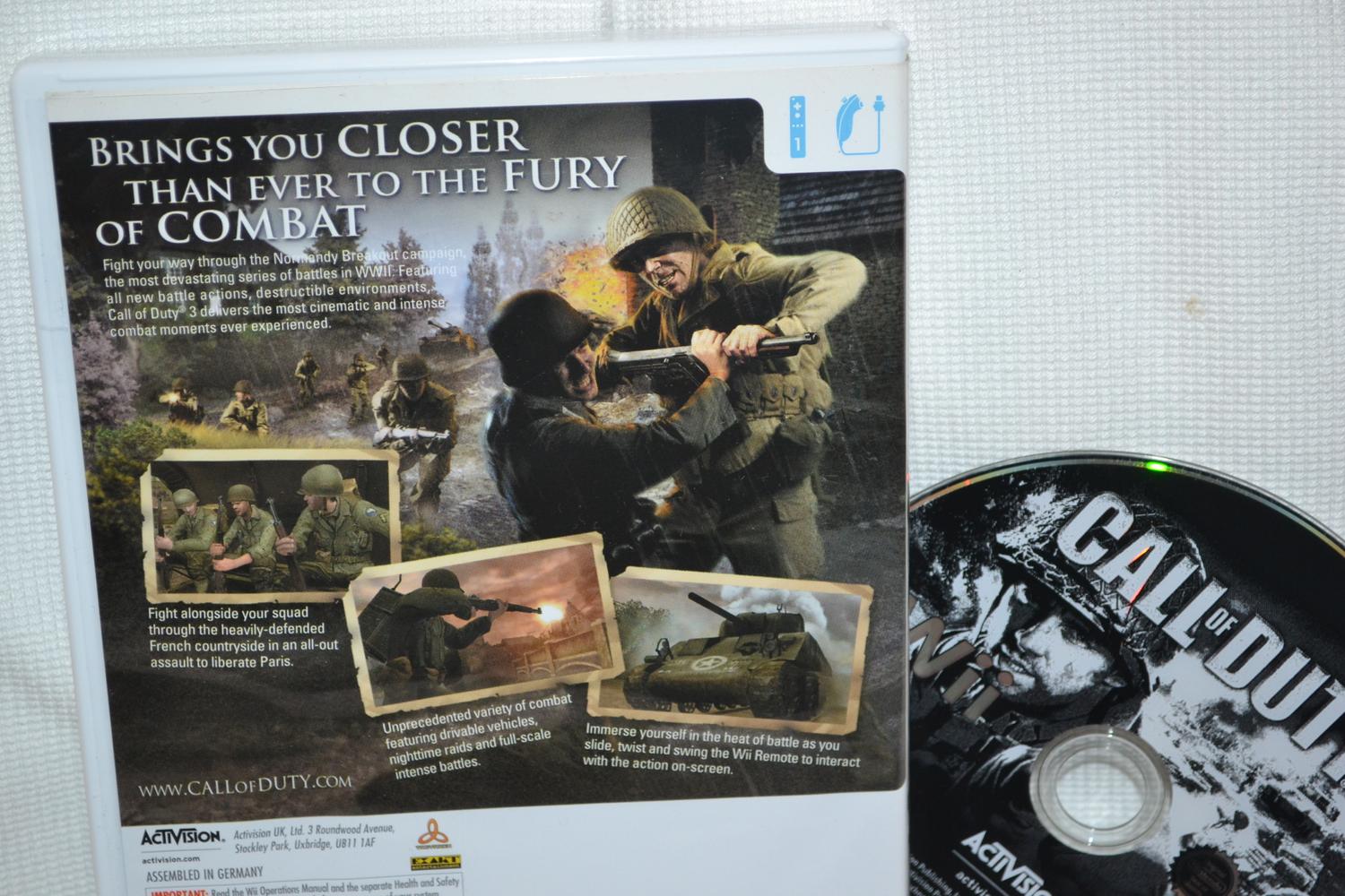 Call of Duty 3 Wii Nintendo (Utan Manual) Fint Skick