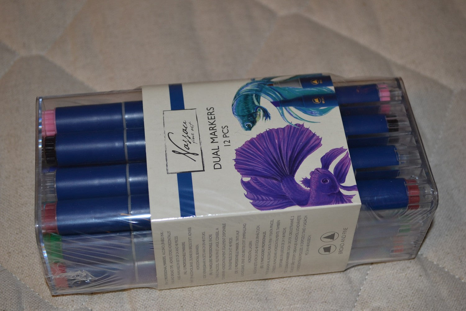 12st Nassau Fine Art Dual Marker (Bred och smal) Alkoholbaserad Penna Pennor Ny