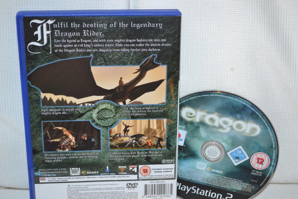 Eragon PS2 Playstation 2 (Utan Manual) Fint Skick