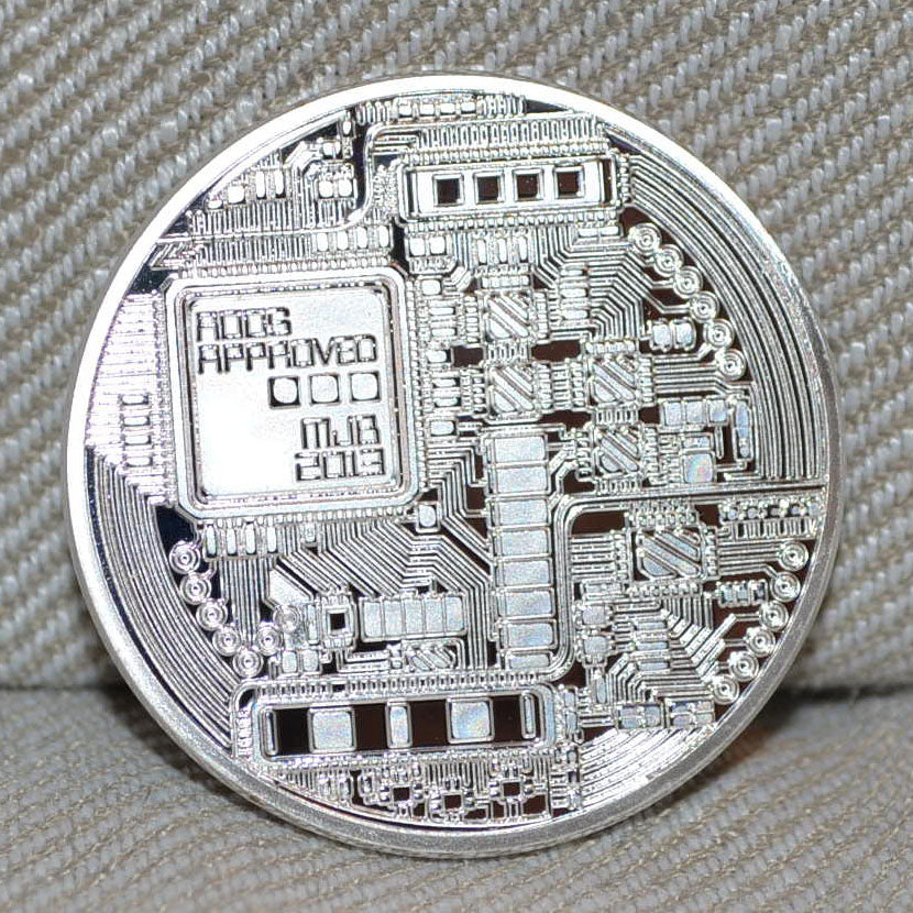 Bitcoin Silver (BTC) Samlarmynt Mynt Silverplätering Ny
