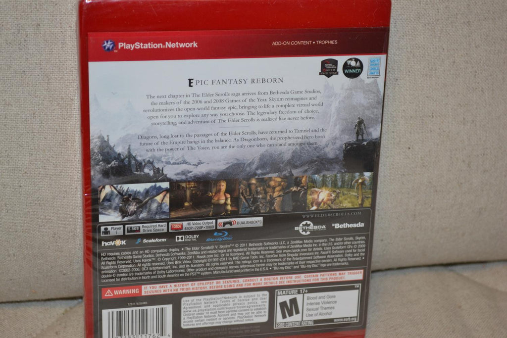 Elder Scrolls V Skyrim PS3 Playstation 3 NTSC Ny Inplastad