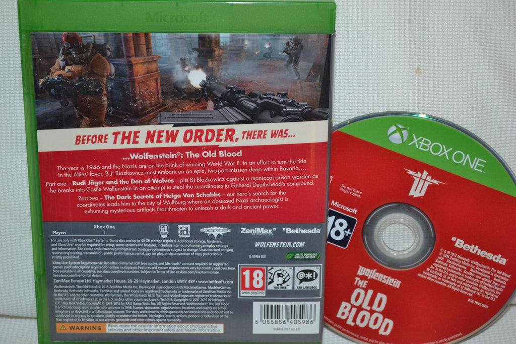 Wolfenstein: The Old Blood Xbox One Fint Skick