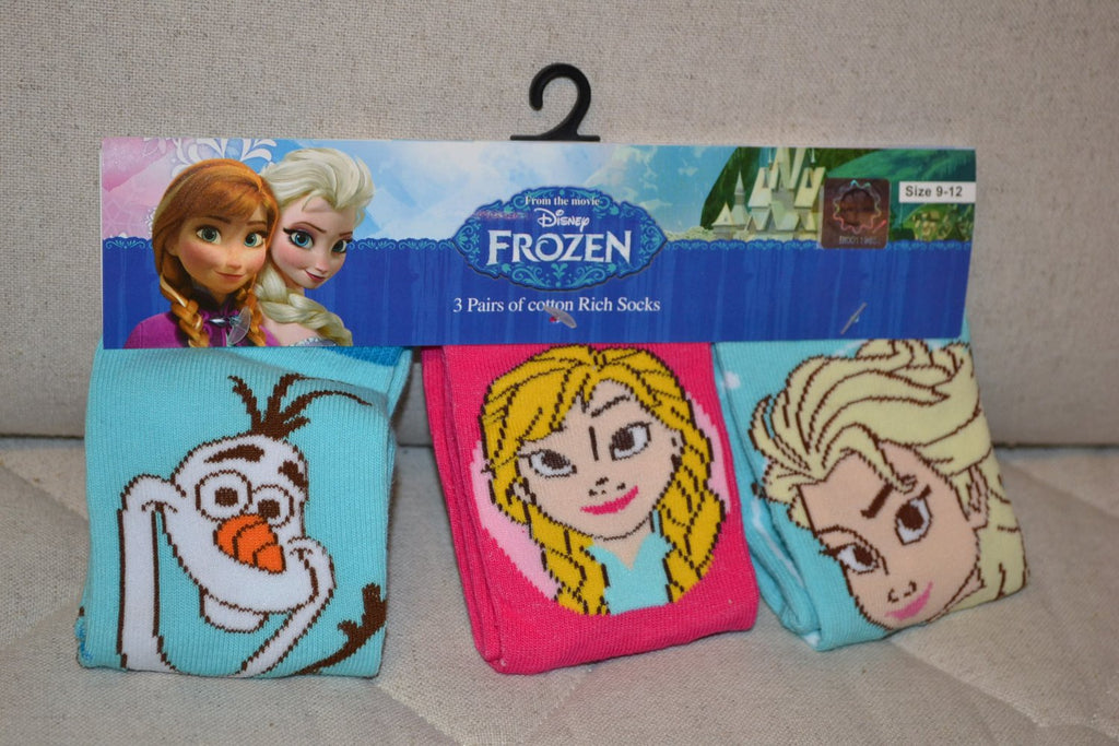 3st Sockor Strumpor Frost Disney Rosa & Blå (Strl 27-30) Ny