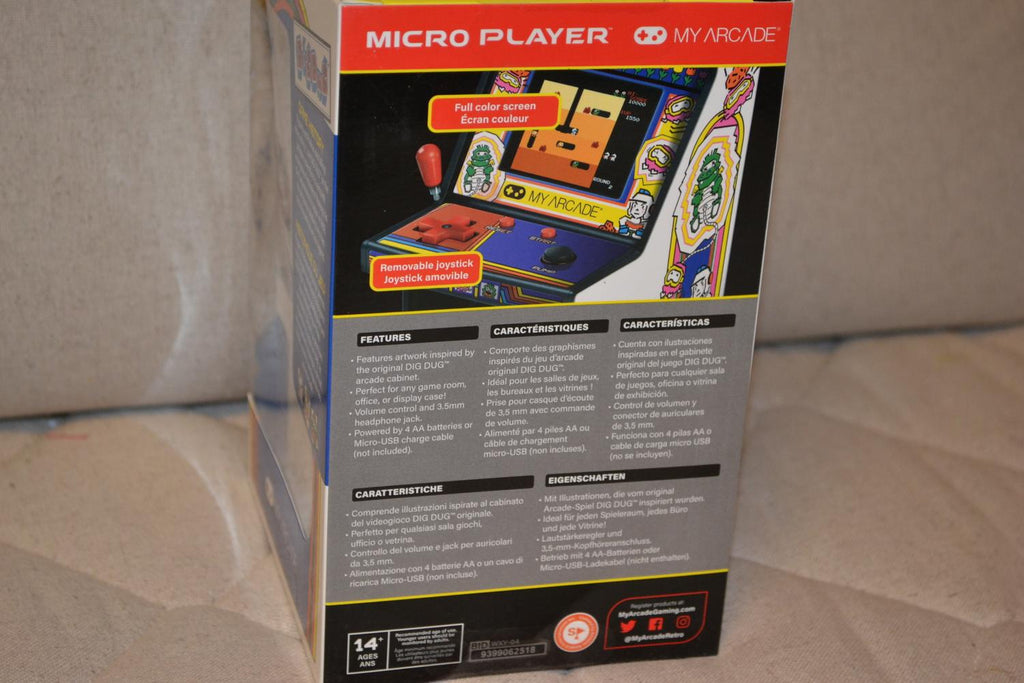 Mini Arkadmaskin Dig Dug My Arcade Micro Player 16cm Ny