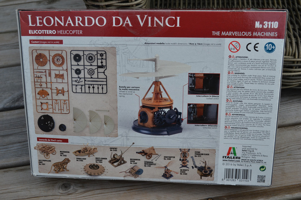 Leonardo Da Vinci: Helicopter (Plastbyggsats) Ny