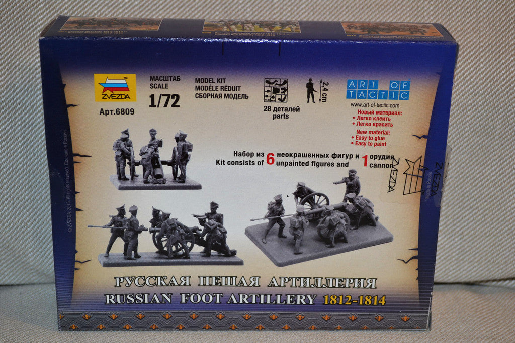 Russian Foot Artillery 1812-1814 1:72 Zvezda (ZV6809) 6st Fi