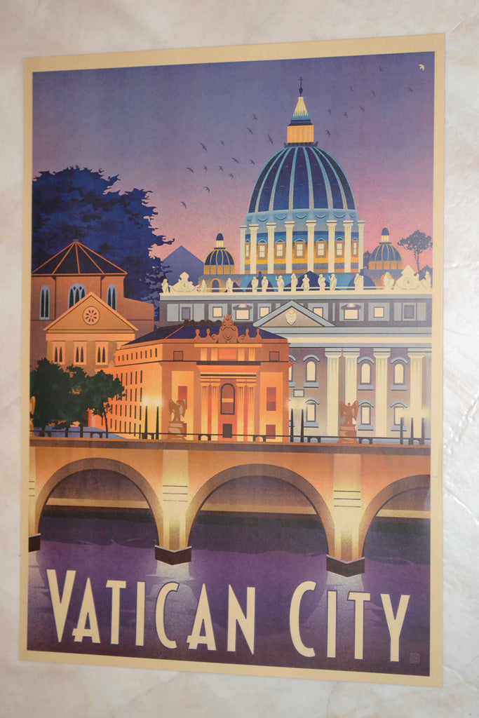 Vatican City (Vatikanen Kristendom Katolicism) Stad Poster Affisch 30*42cm Ny