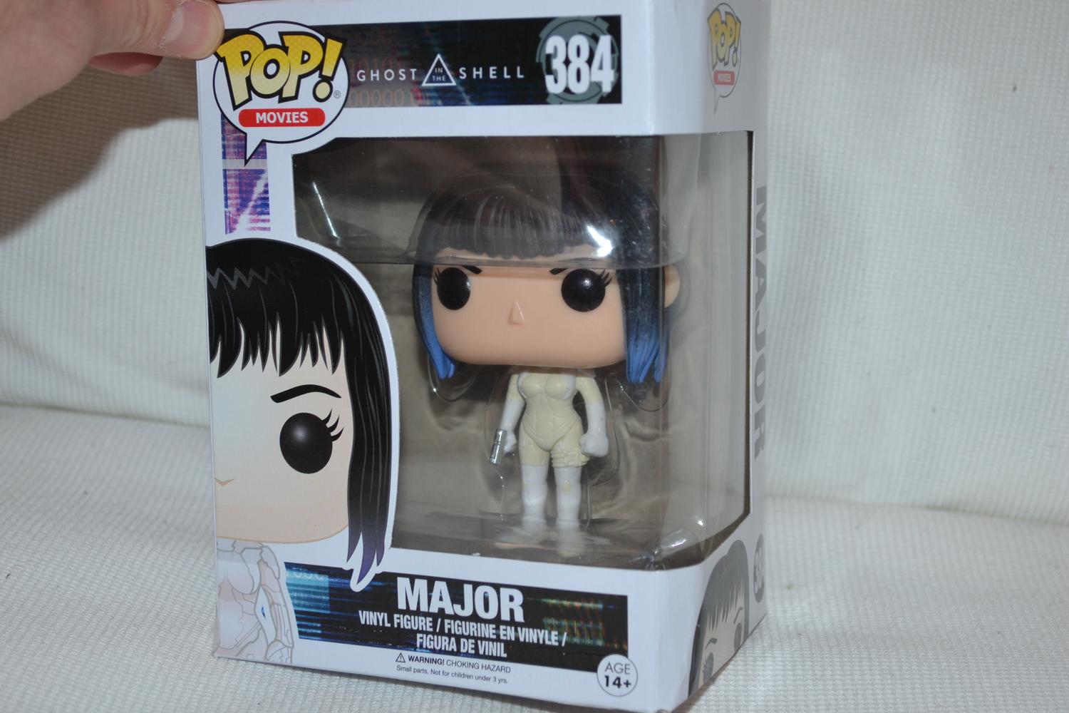 Major Tjej fr. Ghost in the Shell Sci-Fi Pop Figur Funko #384 9cm SKADAD FRP Ny