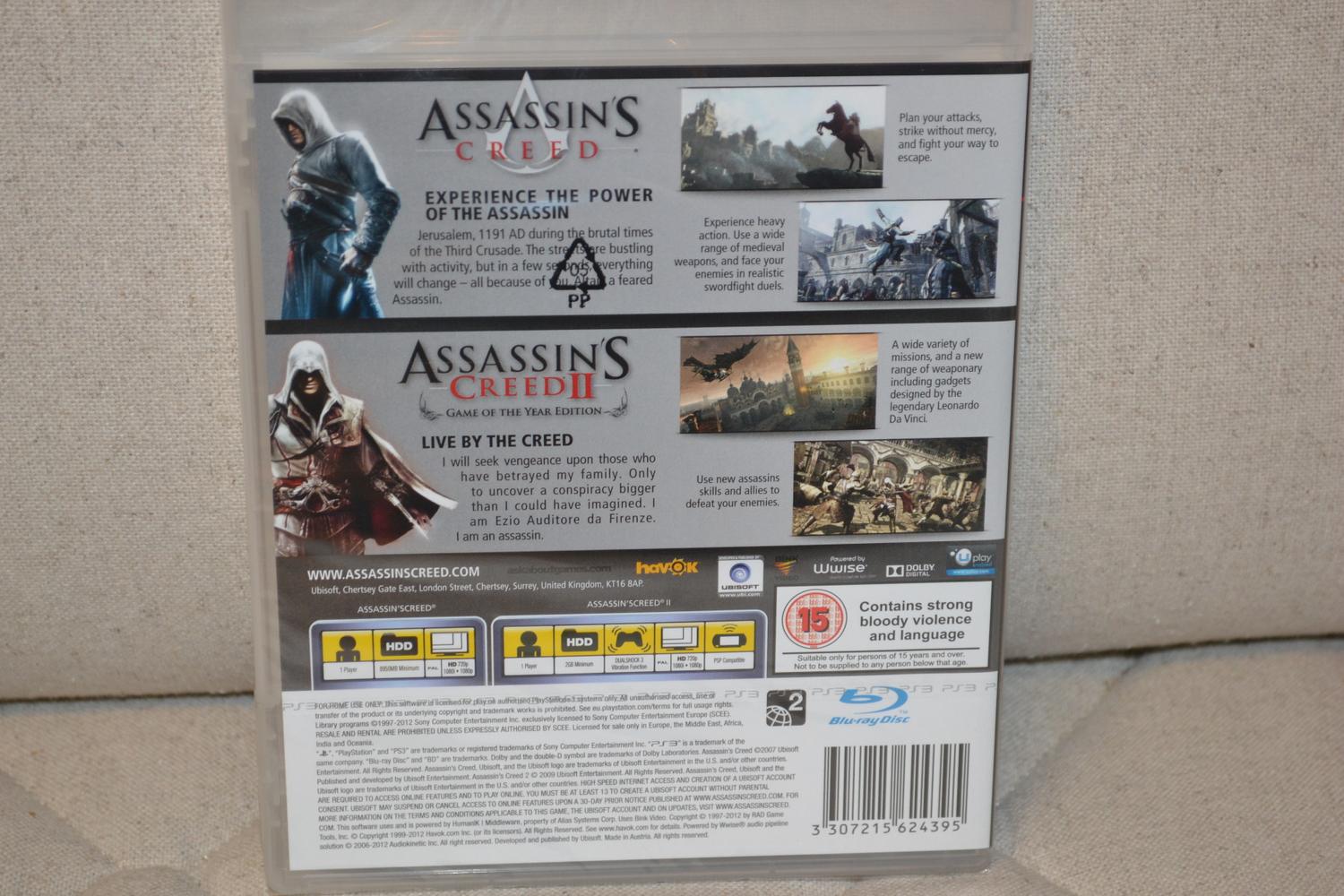 Assassins Creed 2 II Game of the Year & 1 PS3 Playstation 3 Ny Inplastad