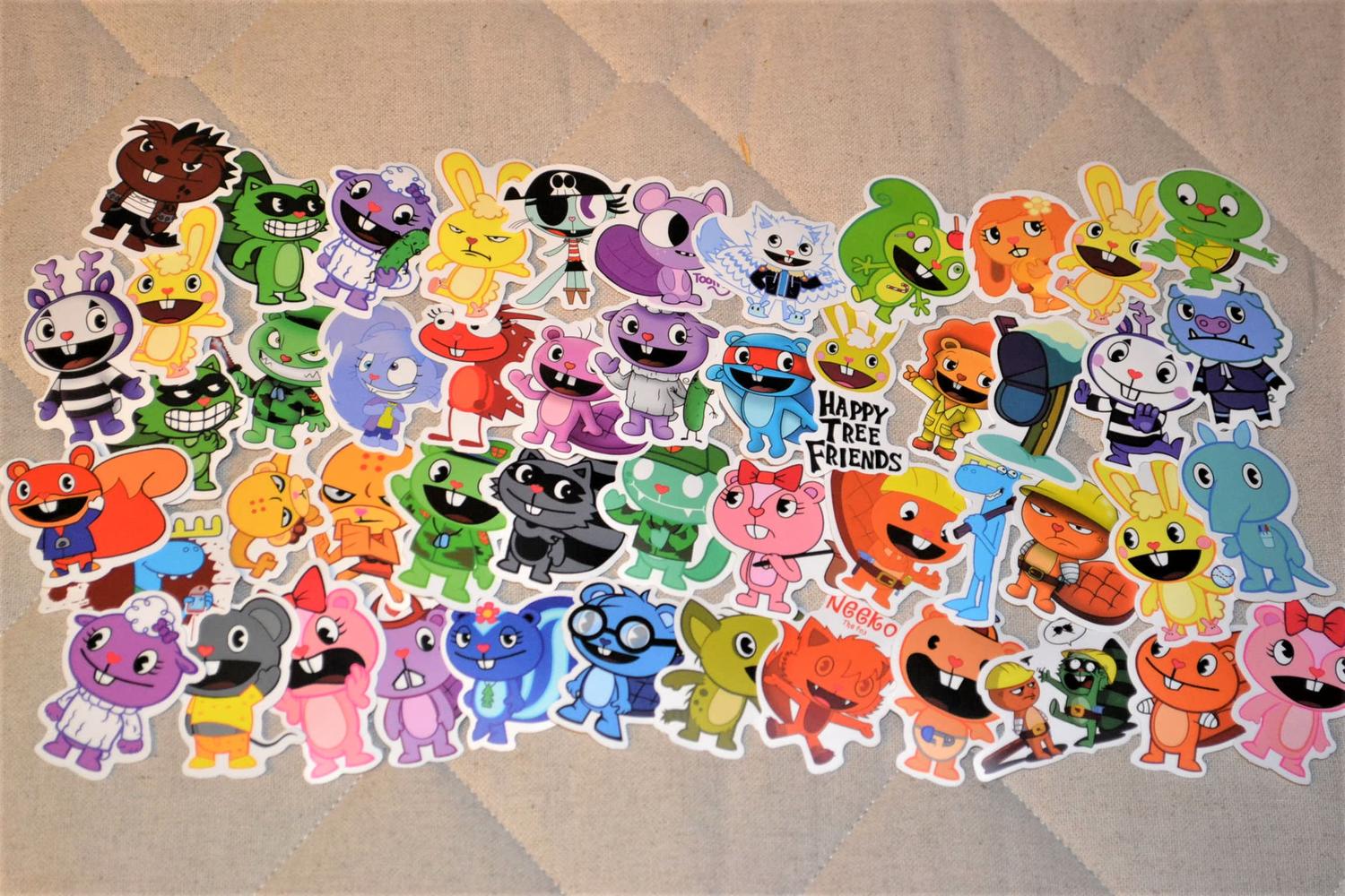 Happy Tree Friends 50st Klistermärken Stickers 5-7cm Ny