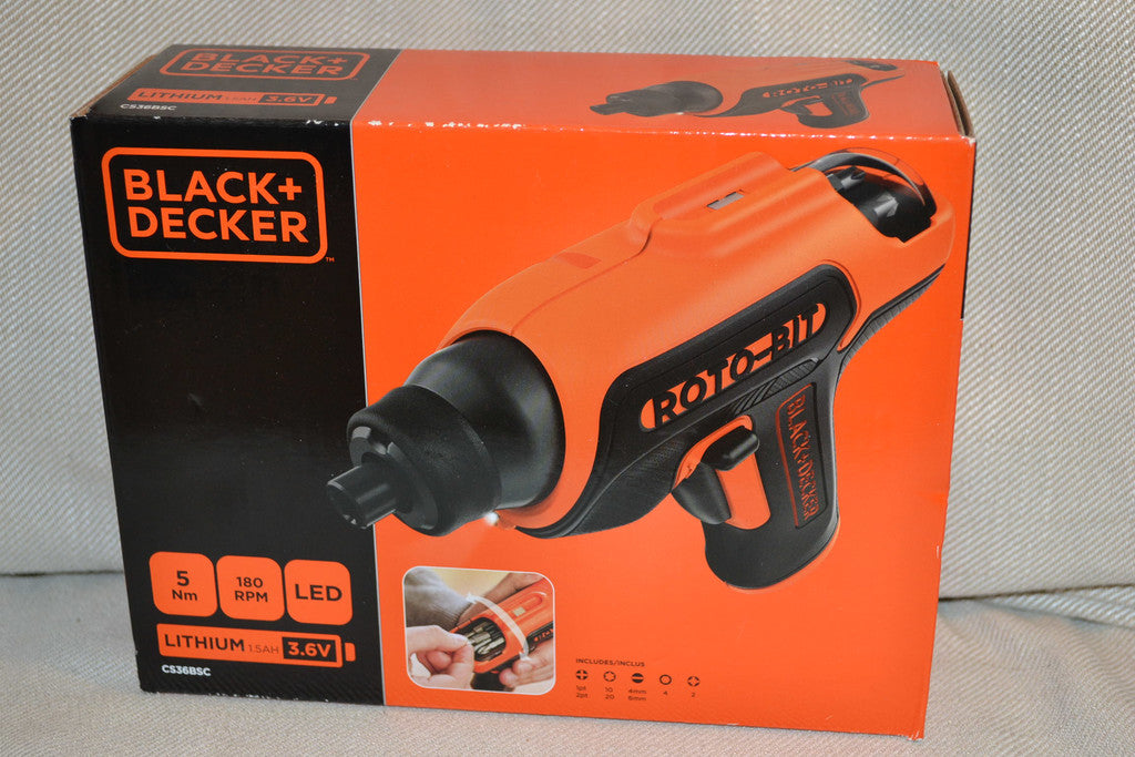 Miniskruvdragare Black+Decker CS36BSC Lithium, Ny