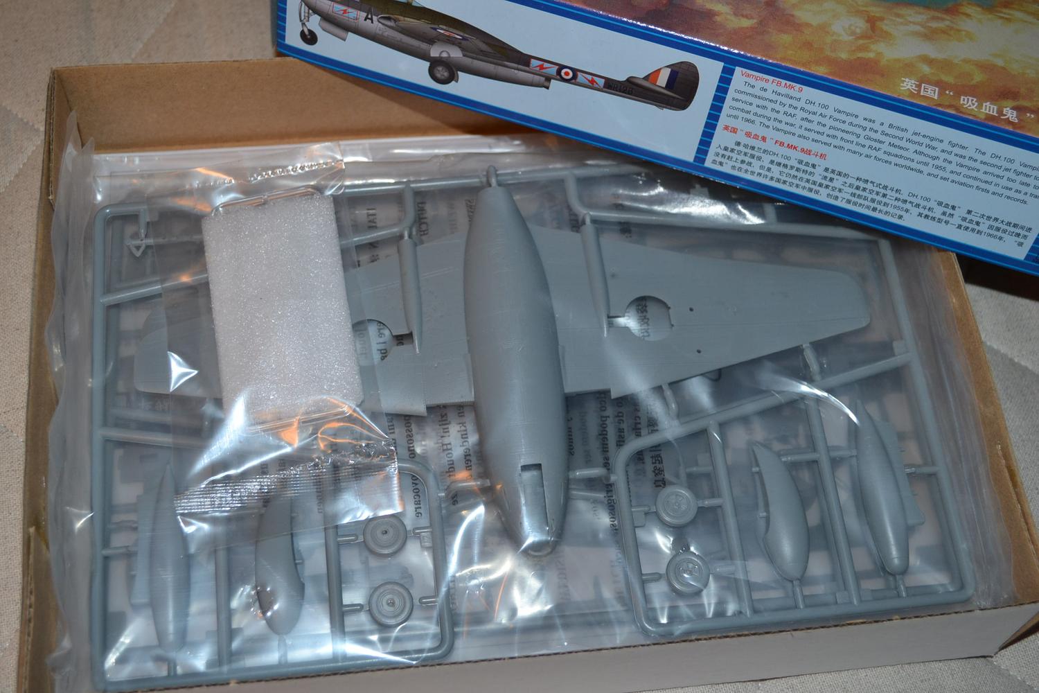 Vampire FB.MK.9 J 28 Airforce 1:48 Trumpeter Ny