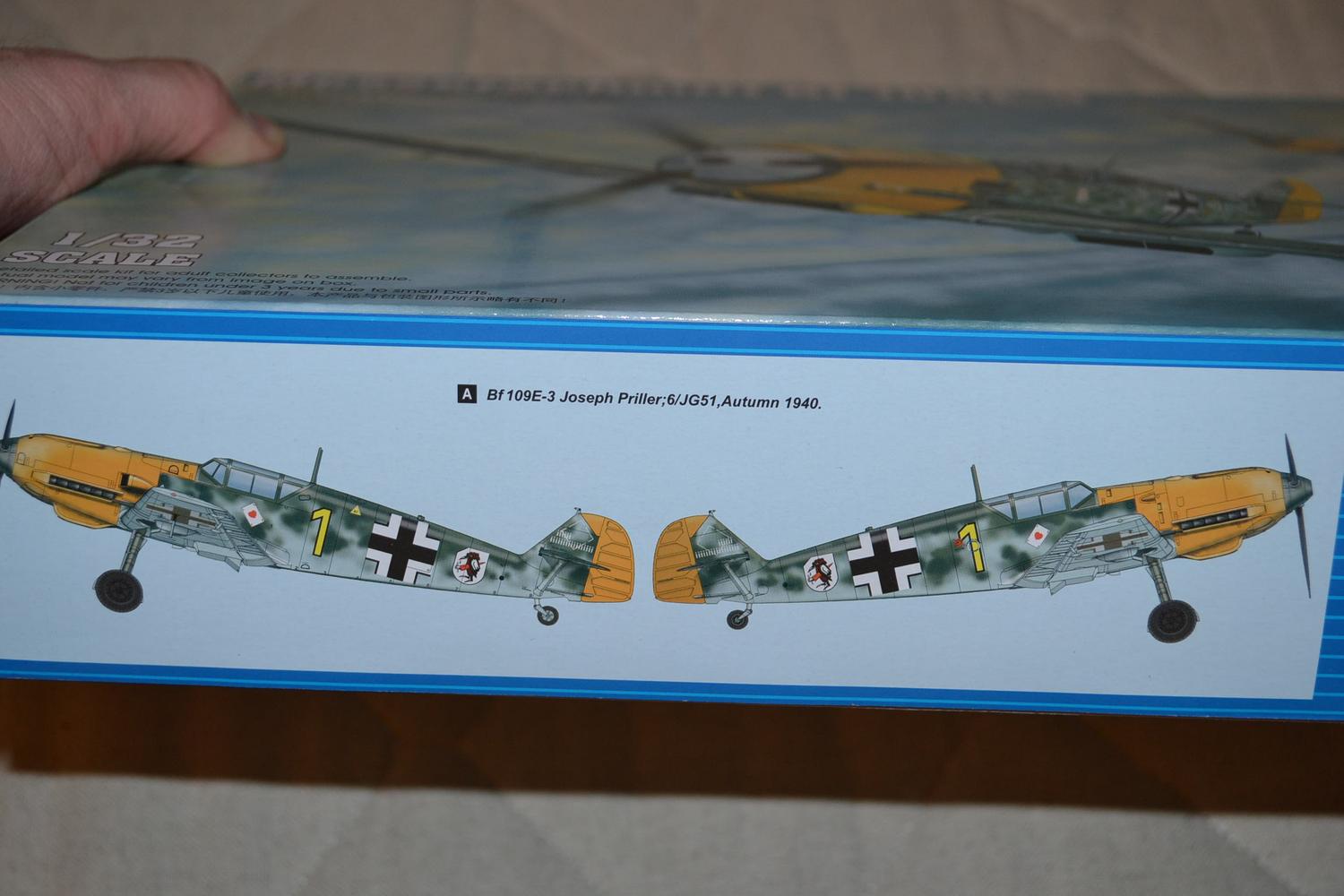 Messerschmitt BF109E-3 1:32 Trumpeter Flygplan Plastbyggsats Tysk Ny