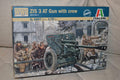 Russian ZIS3 Gun w Servants 1:72 Italeri Plastbyggsats Figurer Artilleri Ny