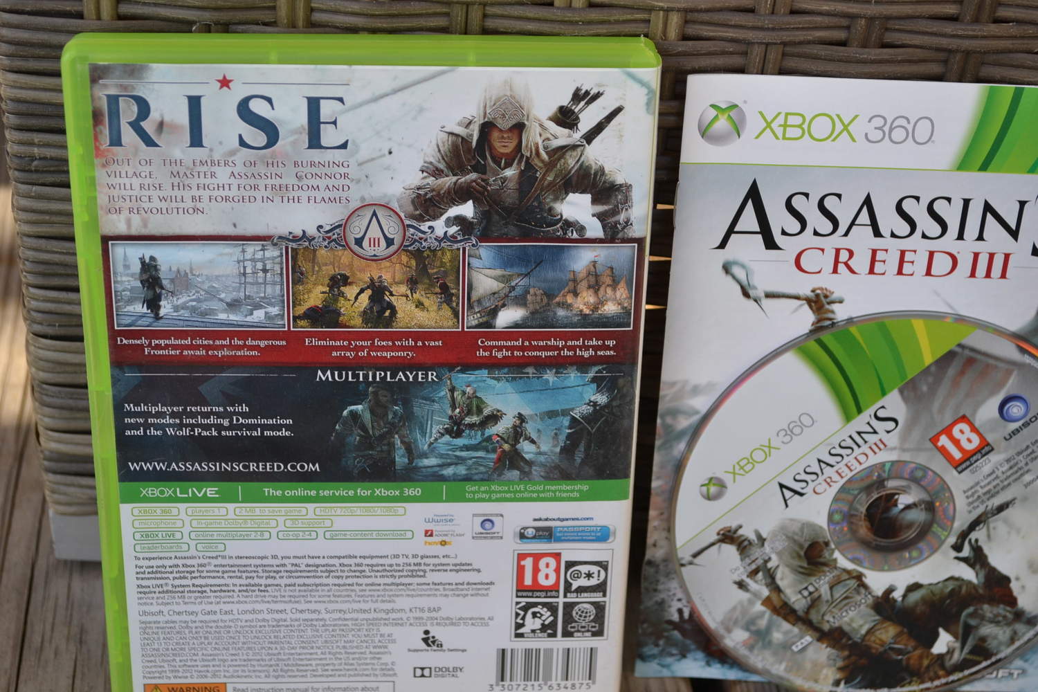 Assassin's Creed III 3 Xbox 360 Komplett Assassins Fint Skick